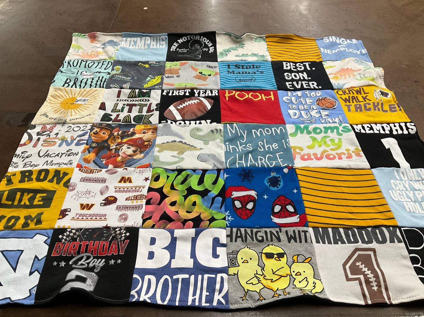 T-shirt quilt featuring washington commanders by Chasity from NY