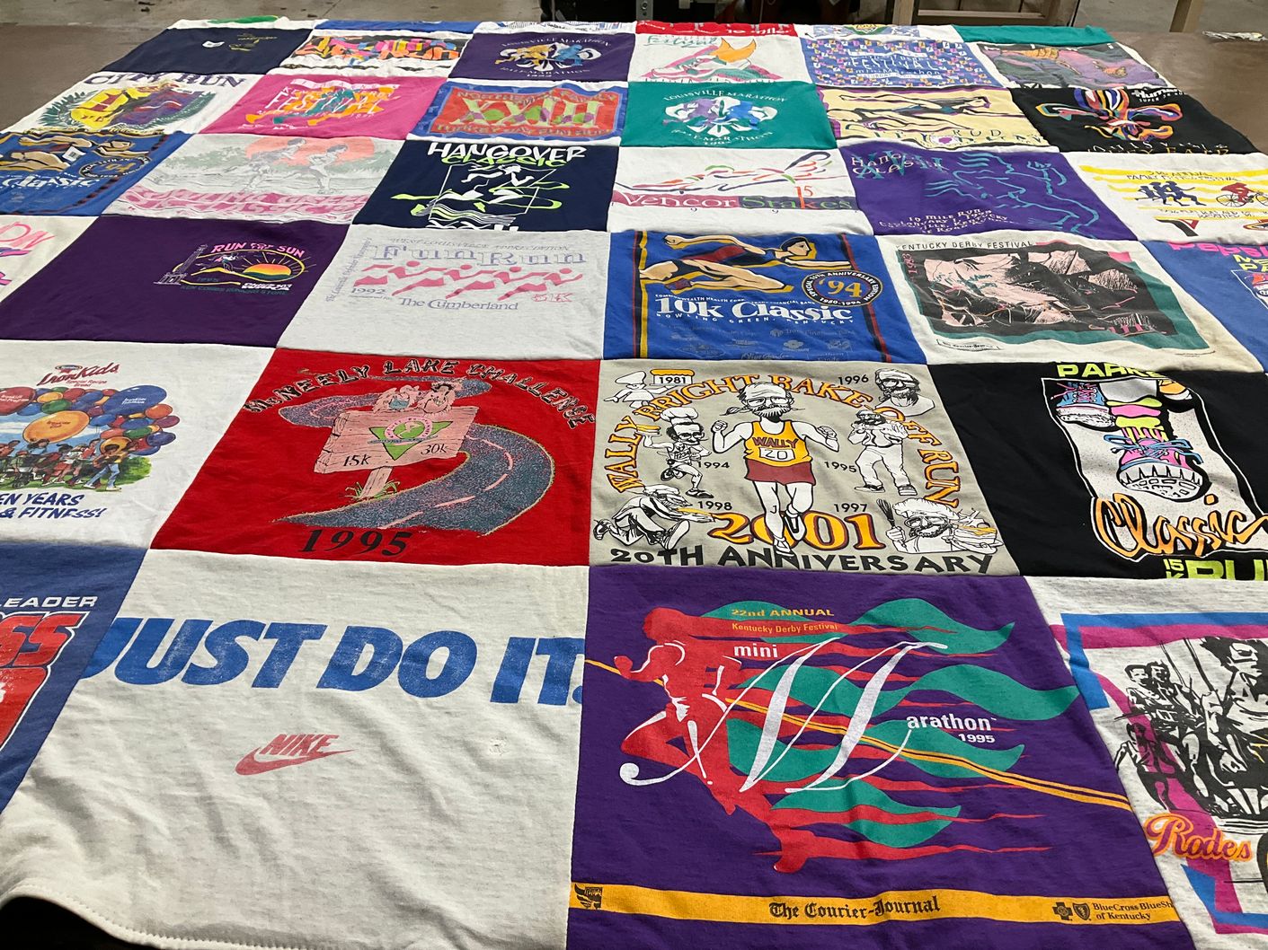 T-shirt quilt from bluegrass community and technical college by Emily from KY