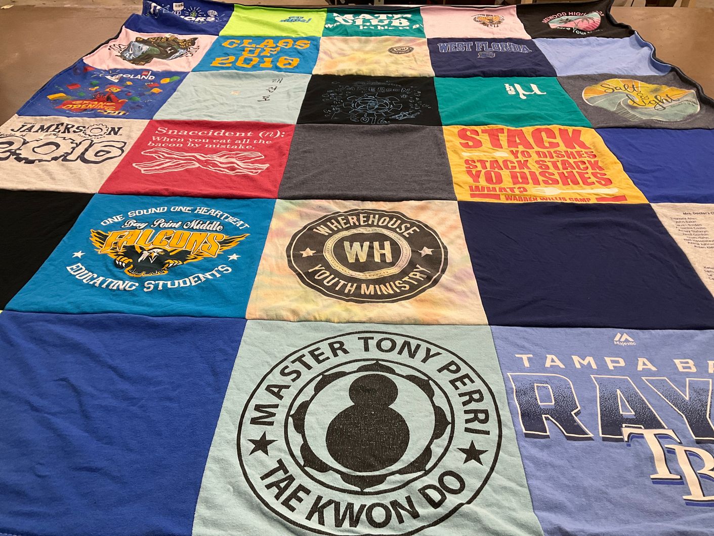 T-shirt quilt featuring tampa bay ravens by Karen from FL