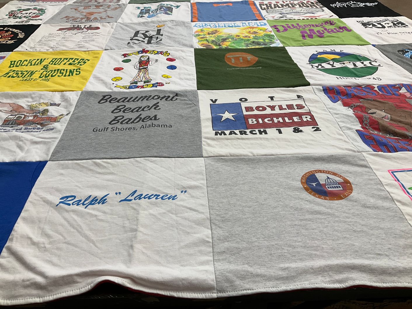 T-shirt quilt by Lauren from TX