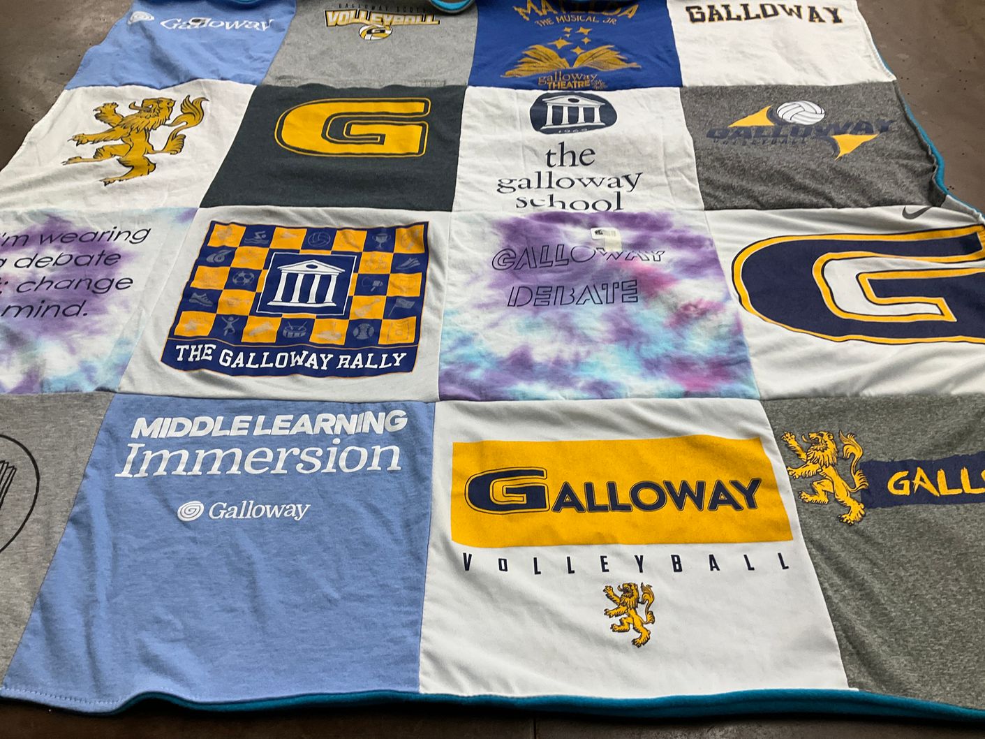 T-shirt quilt featuring galloway volleyball by Jen from GA