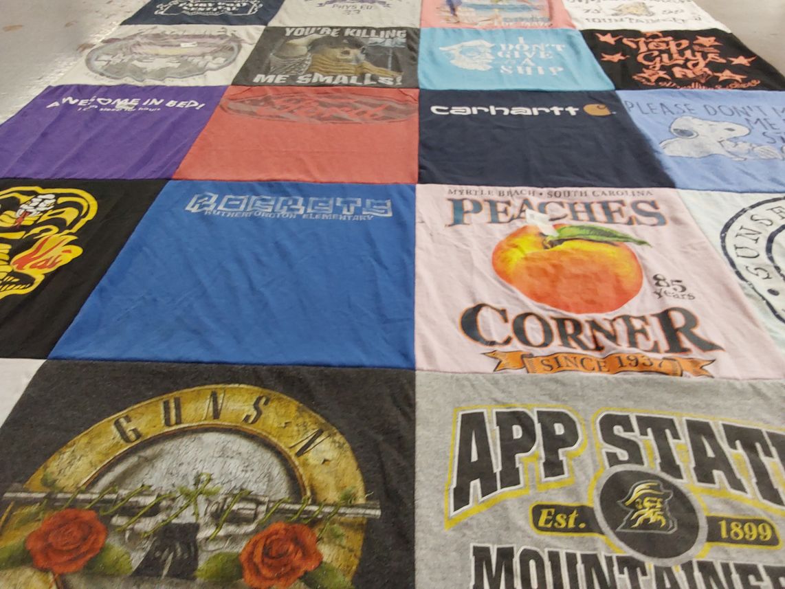 T-shirt quilt from appalachian state university by Leniece from NC