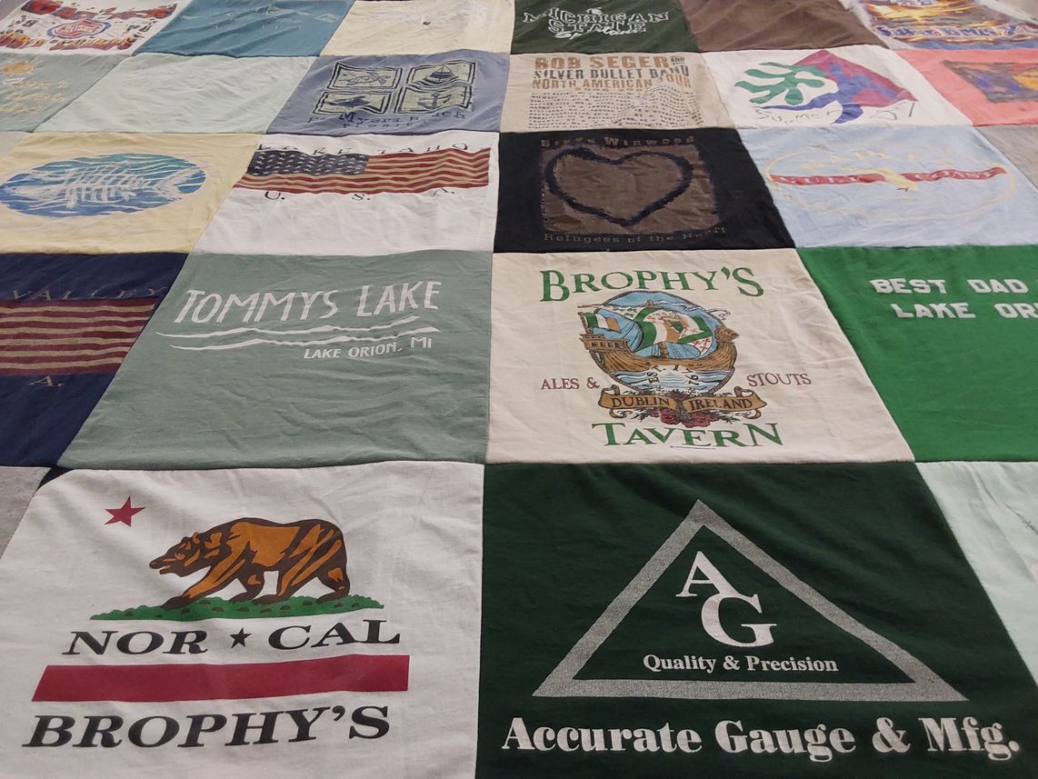 T-shirt quilt from michigan state university by Elaine from MI