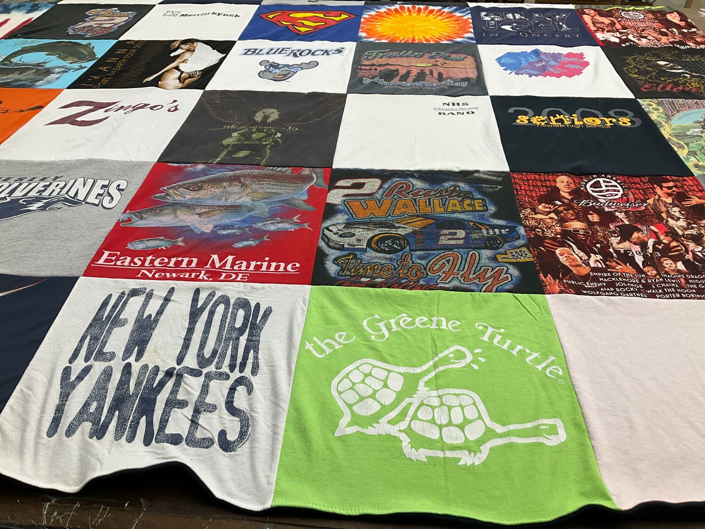T-shirt quilt featuring new york yankees by Megan from DE