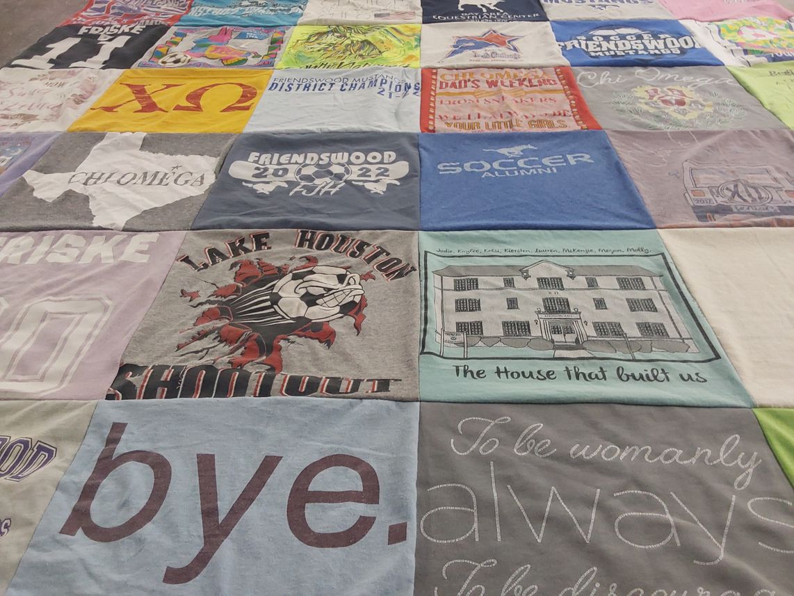 T-shirt quilt featuring lake houston high school by Shannon from TX