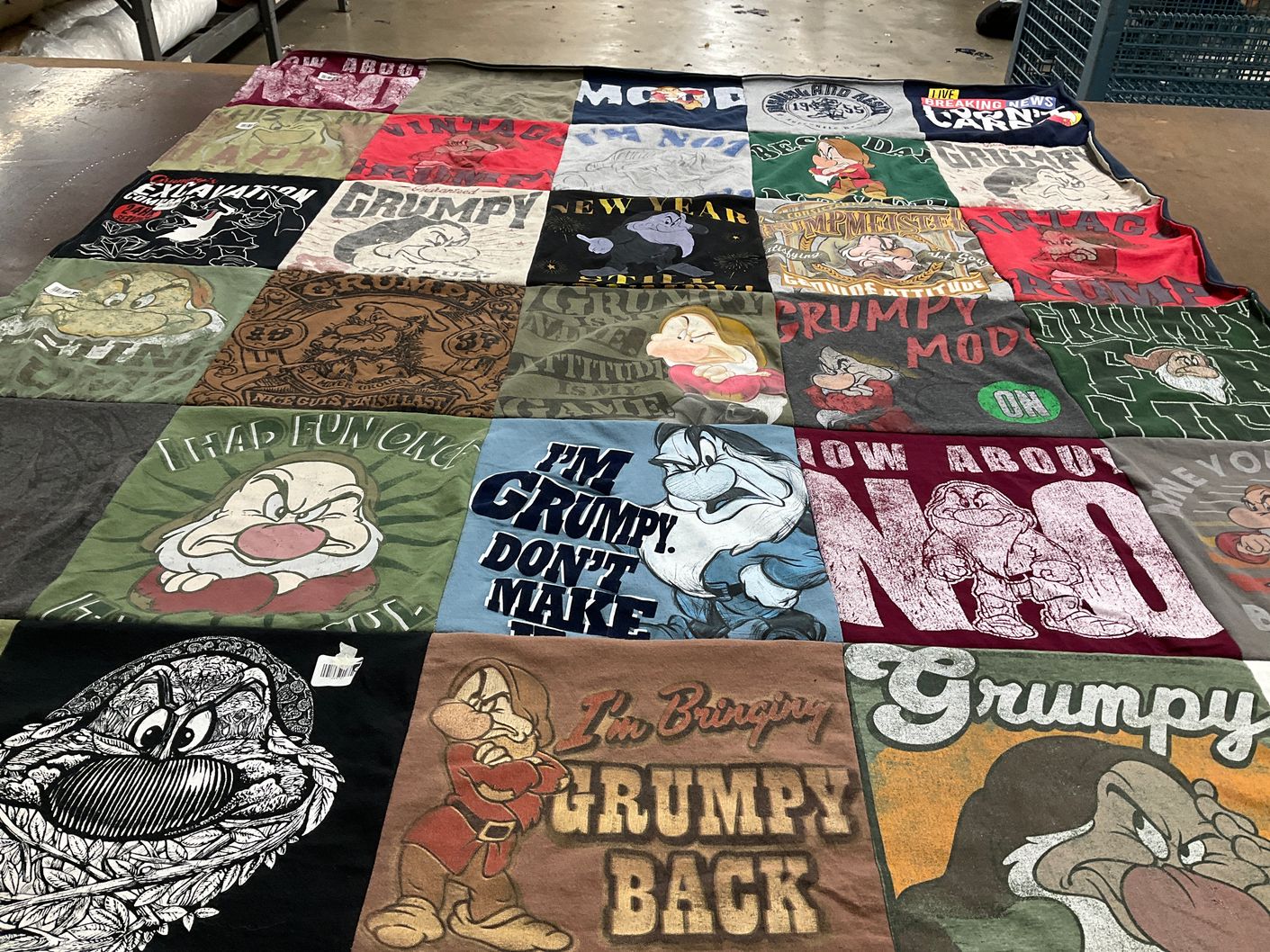 T-shirt quilt with animated characters, cartoons themes by William from CA