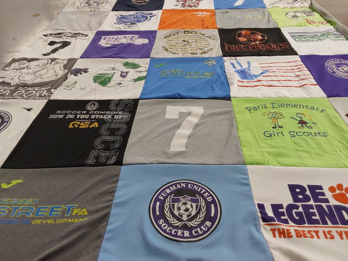T-shirt quilt from furman university by Keri from SC