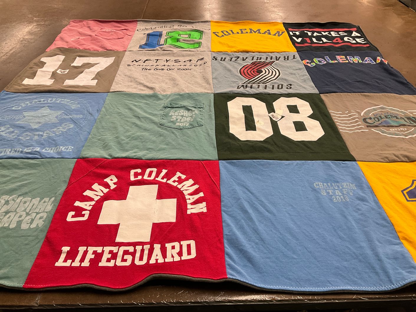 T-shirt quilt from camp coleman by Jessica from GA