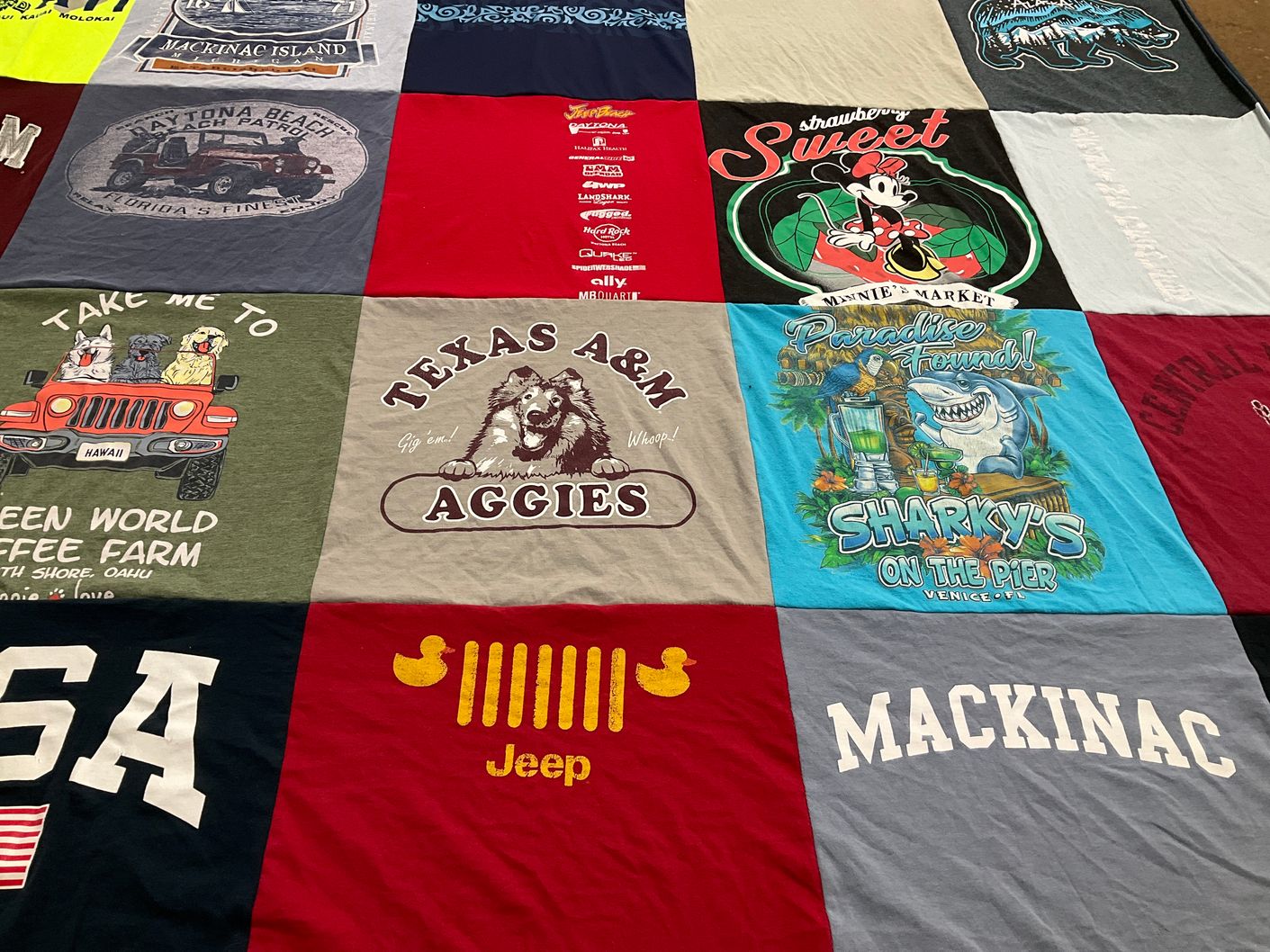 T-shirt quilt from texas a&m university by Melissa from MI