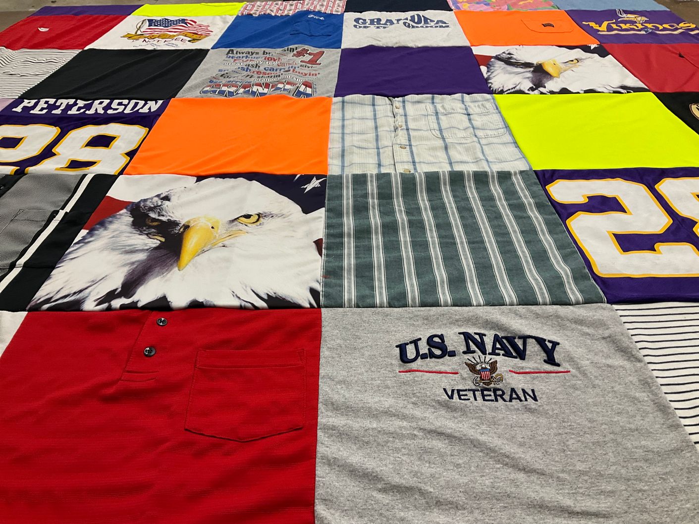 T-shirt quilt featuring minnesota vikings by Rhonda from MN
