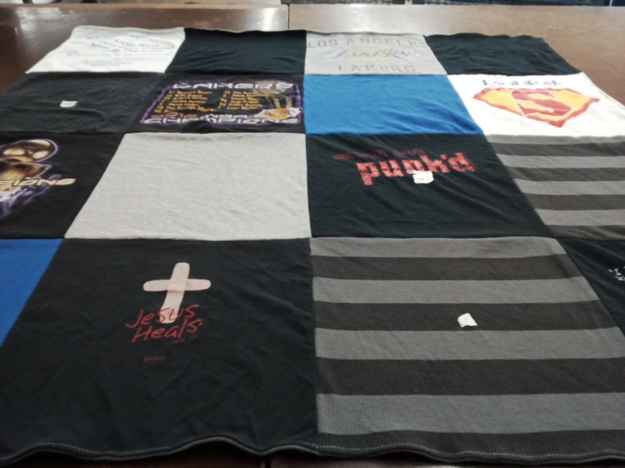 T-shirt quilt featuring los angeles lakers by Natalie from IA