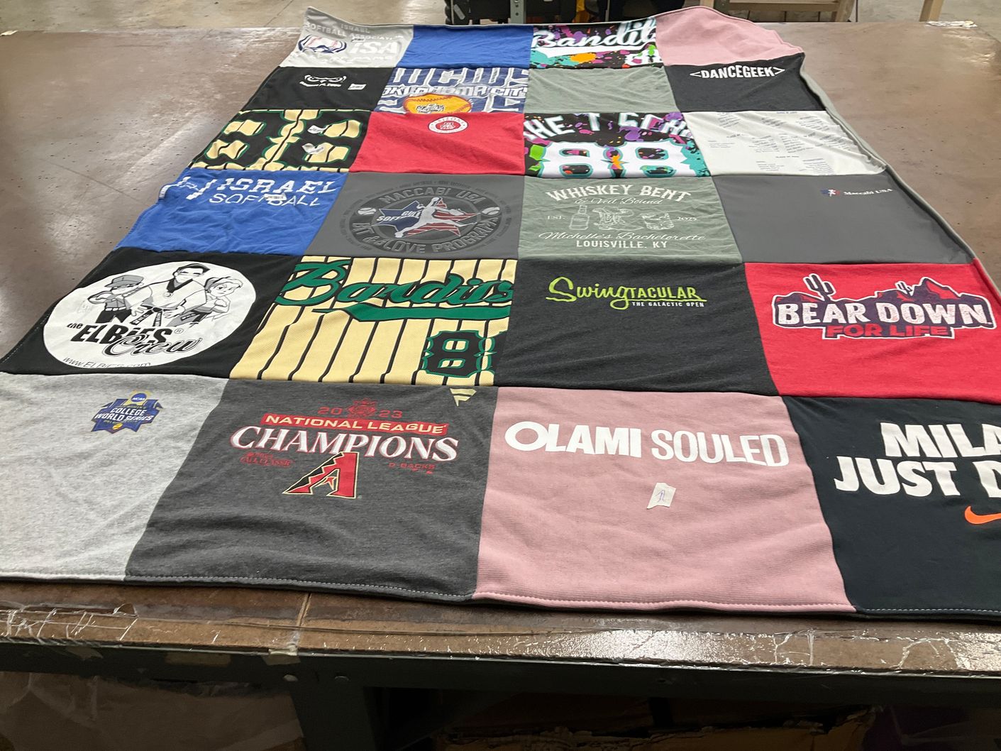 T-shirt quilt featuring arizona diamondbacks by Tamara from AZ