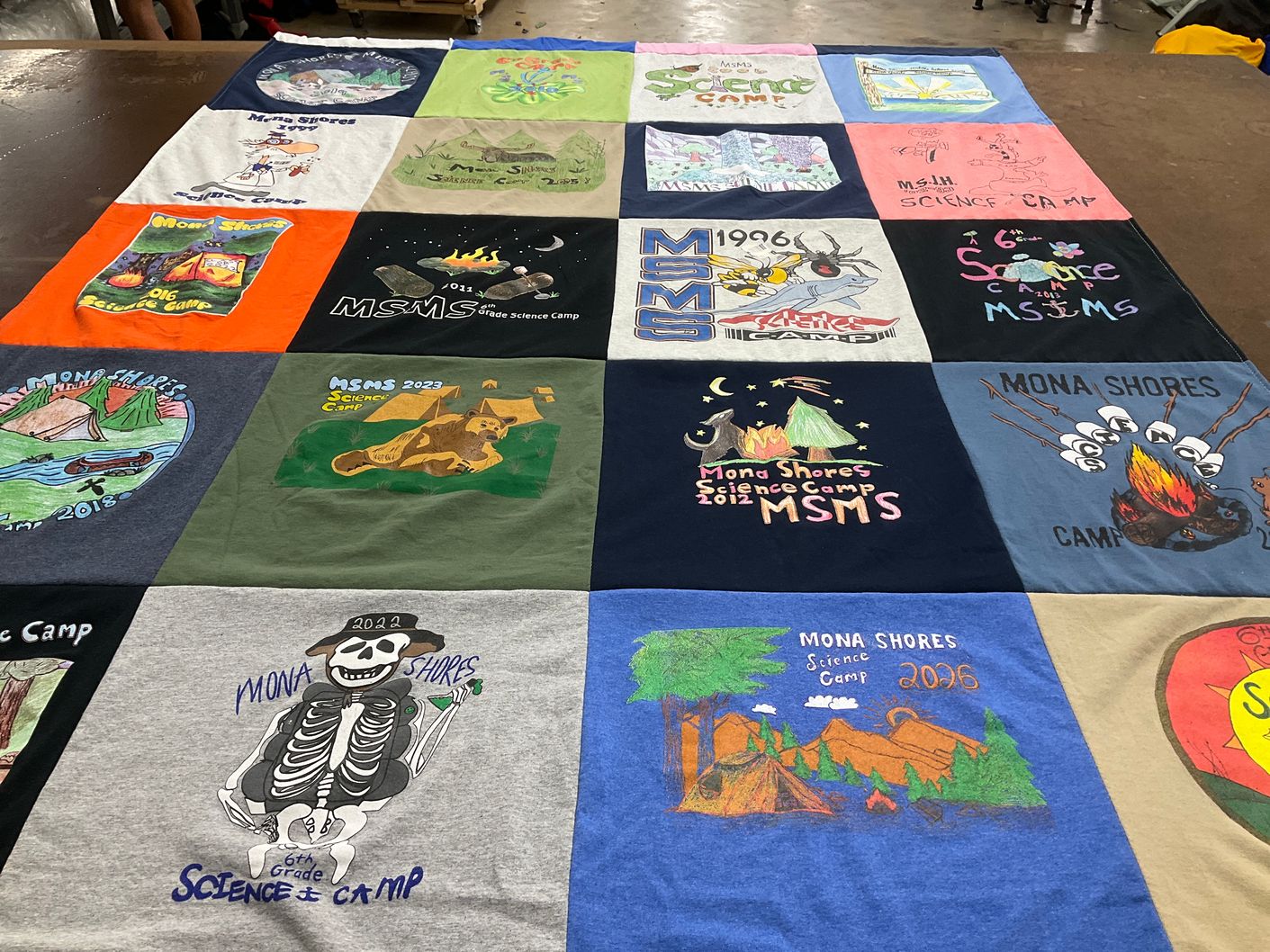 T-shirt quilt from mona shores middle school by Stephanie from MI