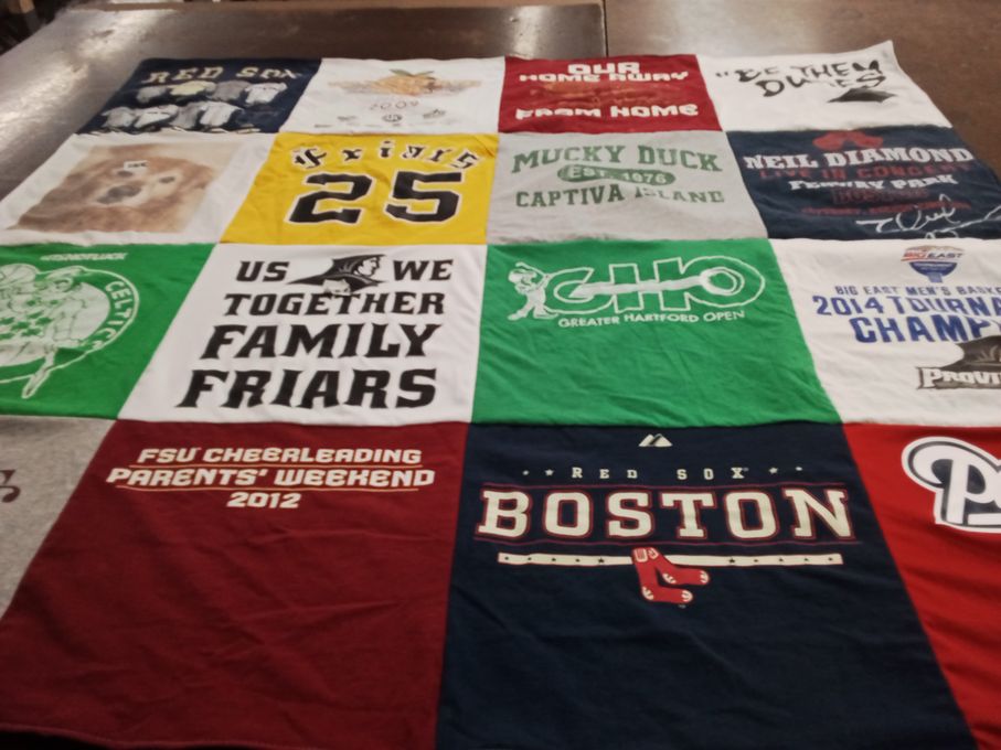 T-shirt quilt featuring boston red sox, boston celtics by David from GA
