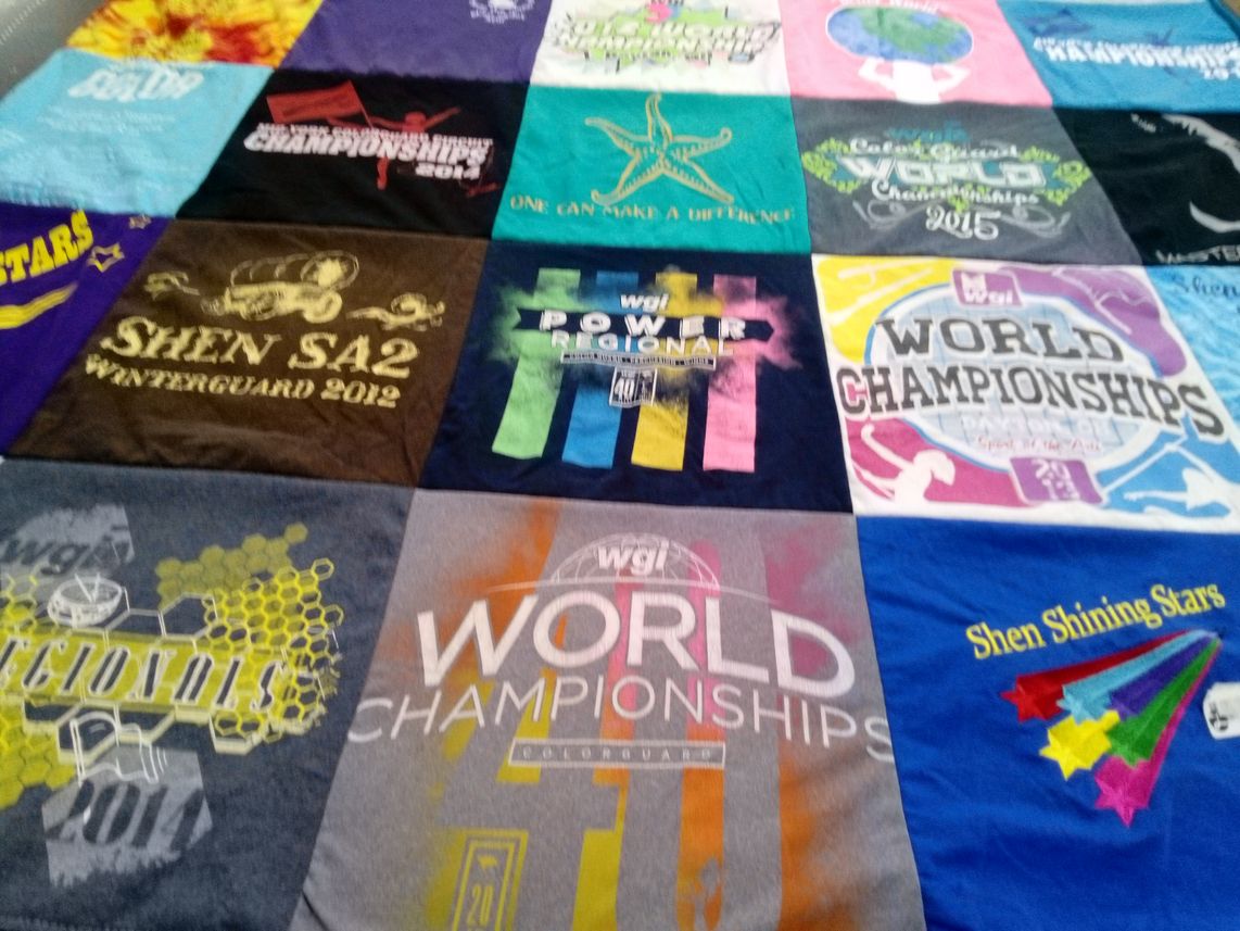 T-shirt quilt featuring shen shining stars, shen sa2 by Theresa from NY