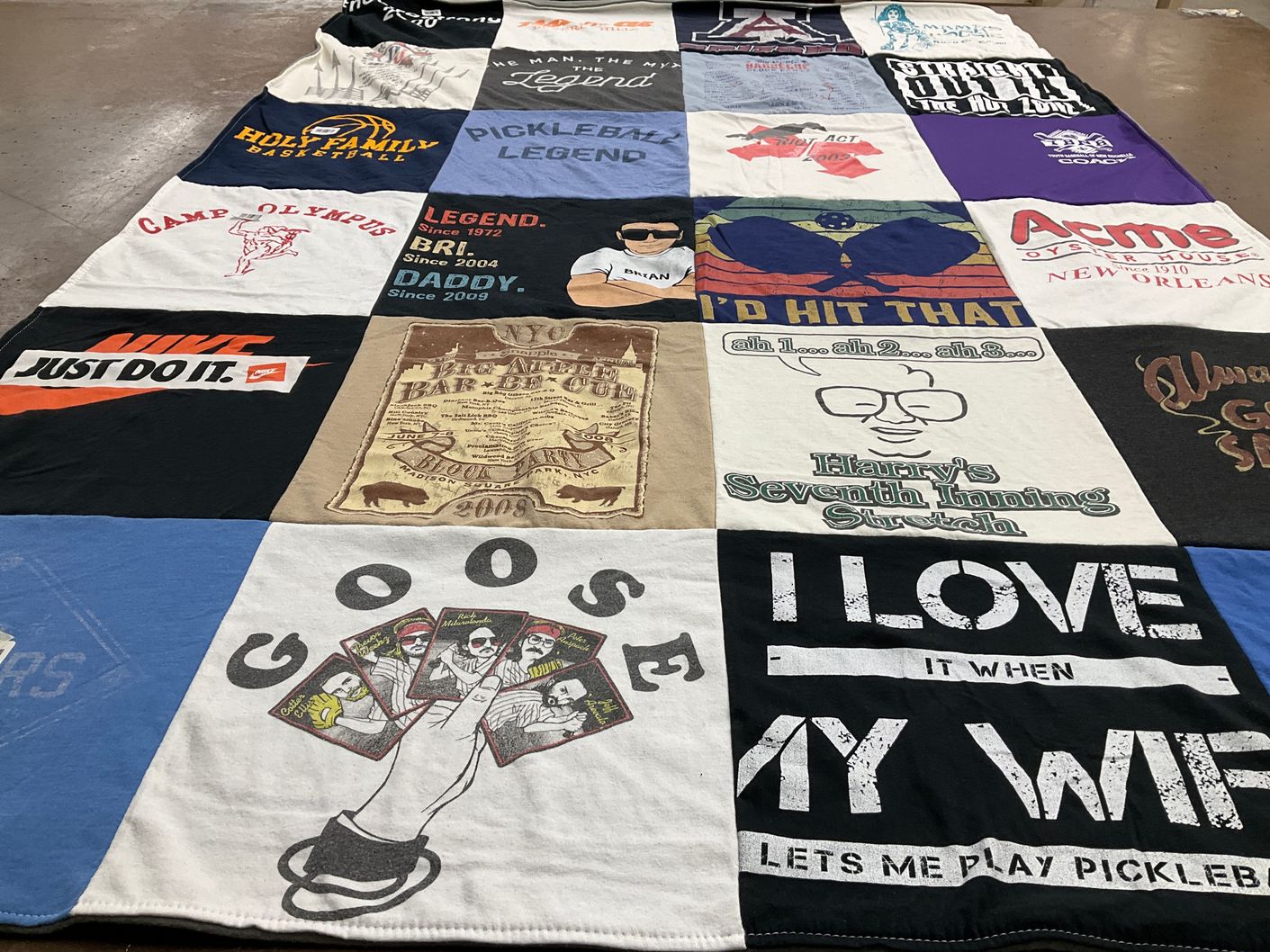 T-shirt quilt from holy family university, camp olympus by Brian from NY