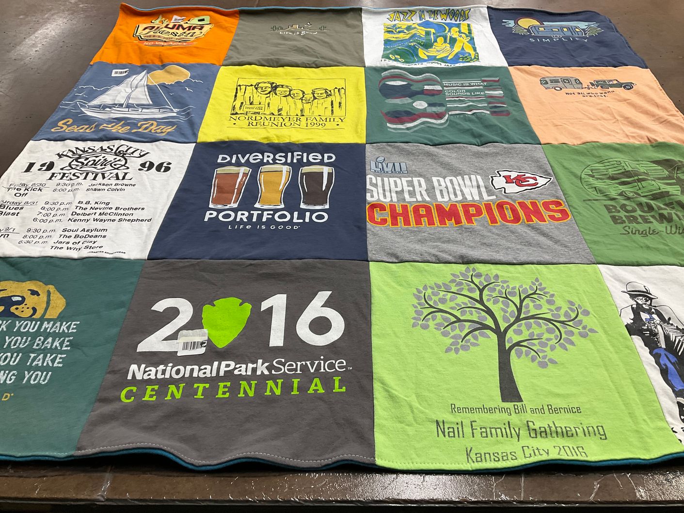 T-shirt quilt featuring kansas city chiefs by Jon from AZ