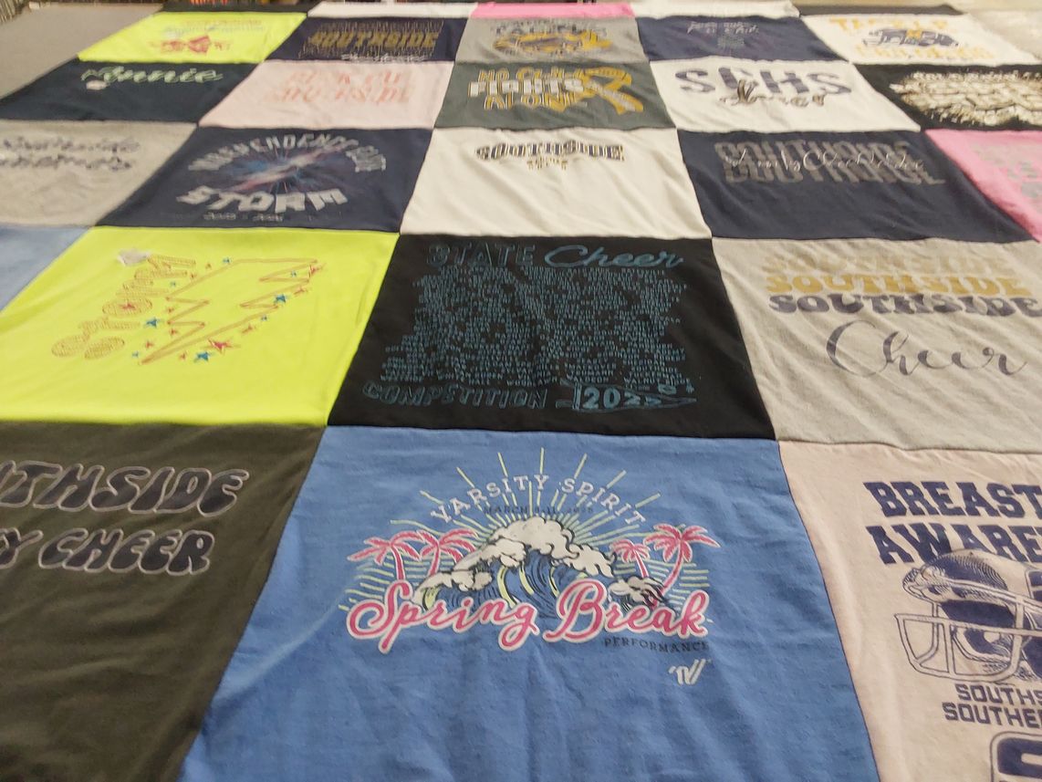 T-shirt quilt from southside high school by Shawna from AR