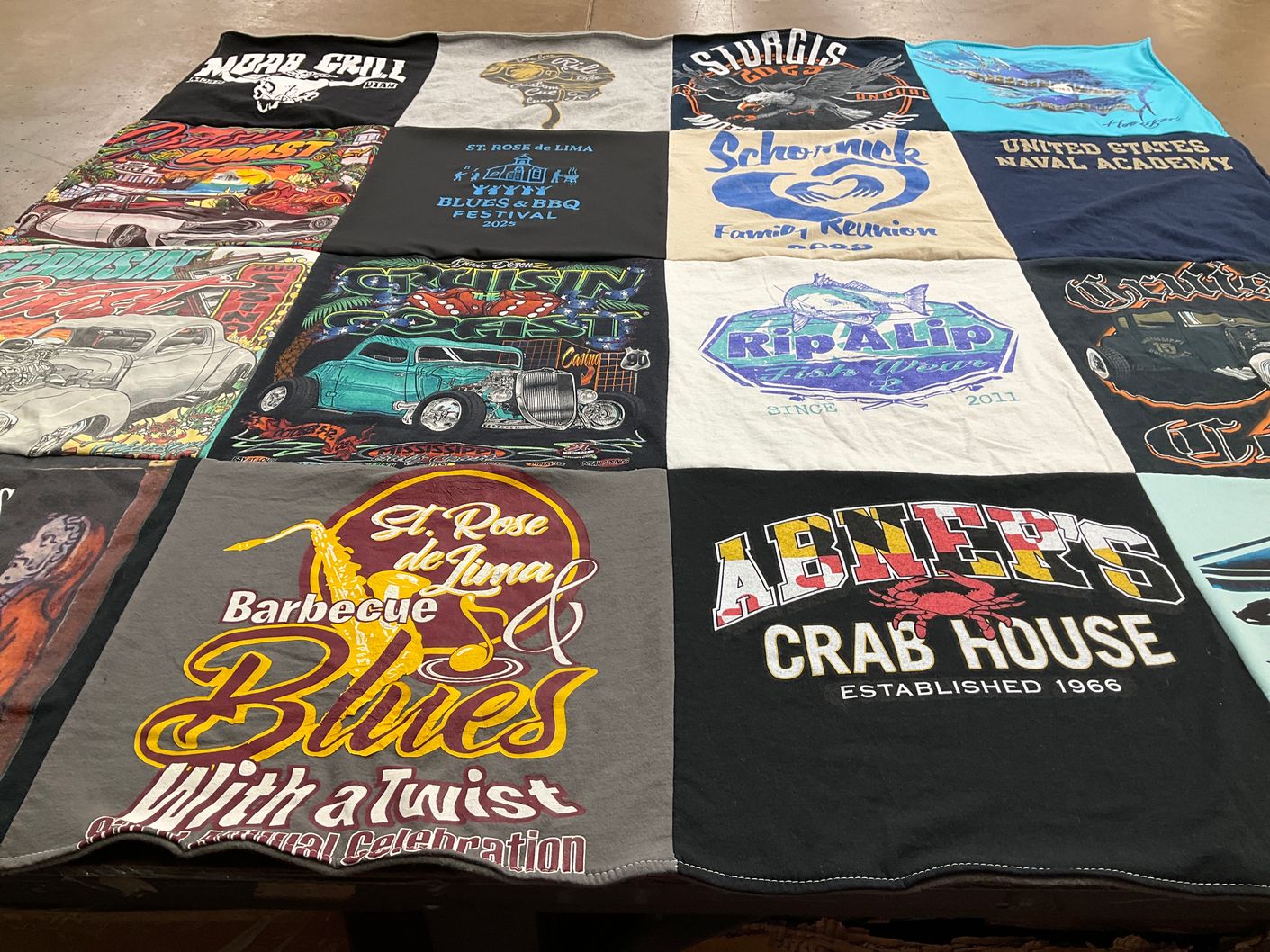 T-shirt quilt from united states naval academy by Glenda from UT