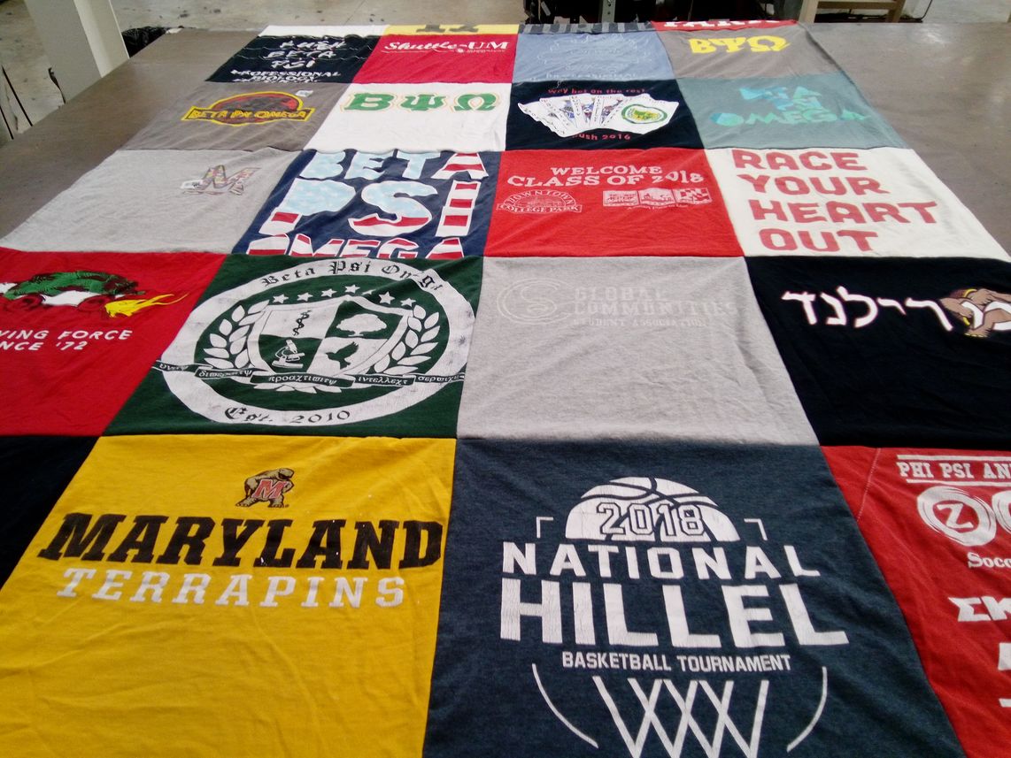 T-shirt quilt from university of maryland by Akiva from AK