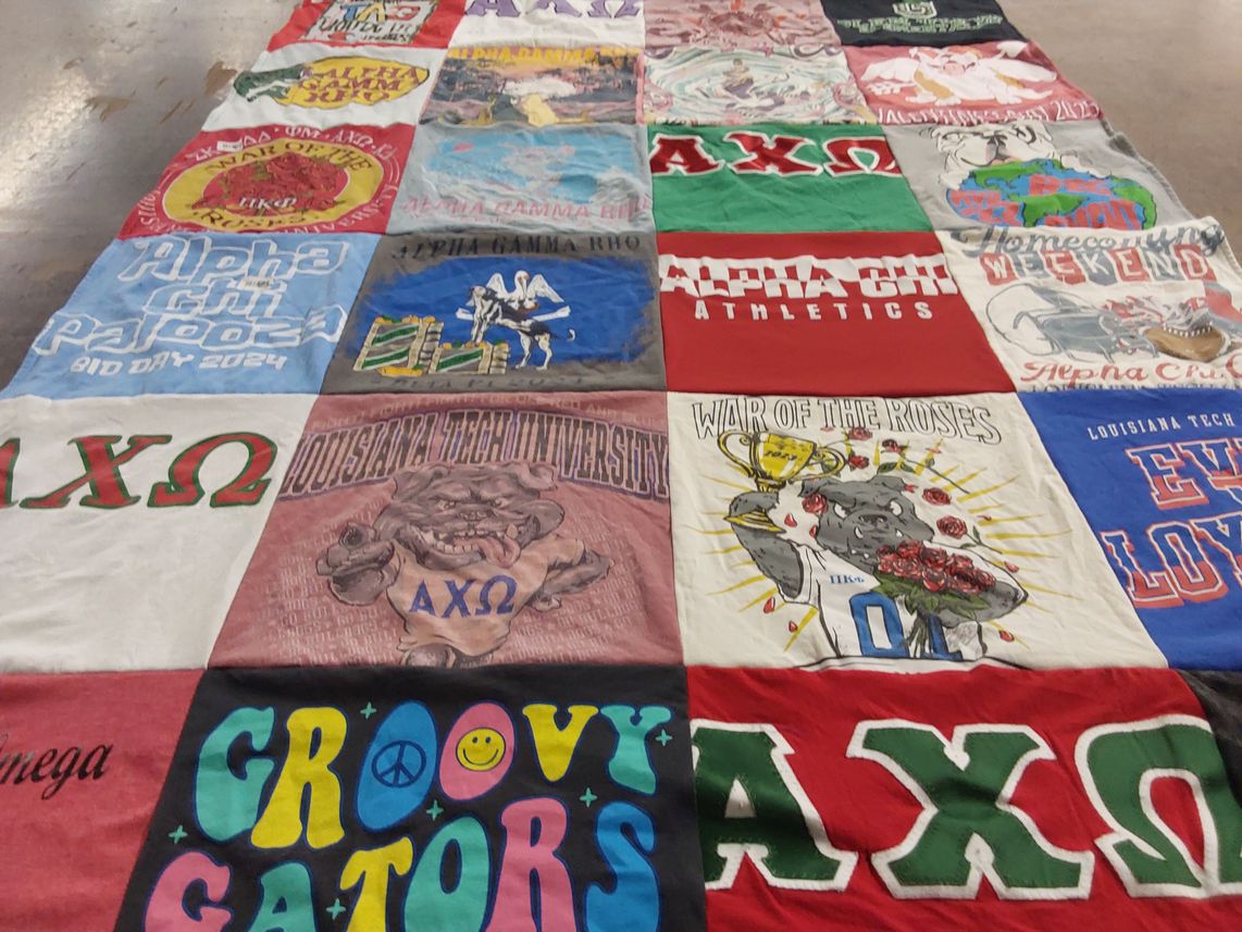 T-shirt quilt from louisiana tech university by David from LA