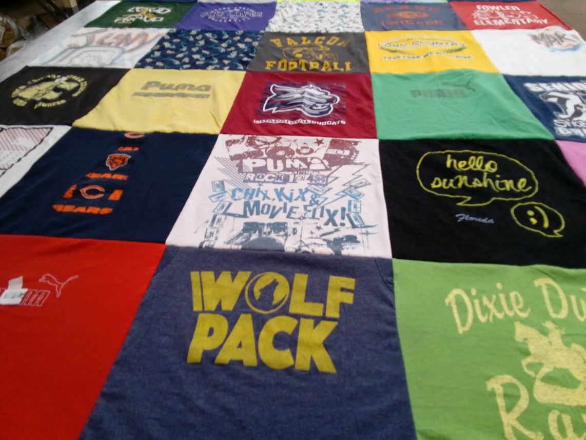 T-shirt quilt featuring north carolina state wolfpack by Mary O. from TX
