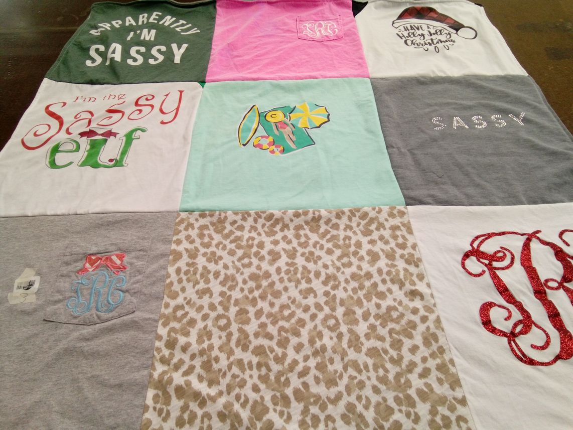 T-shirt quilt with holiday, seasonal themes by Matthew from GA