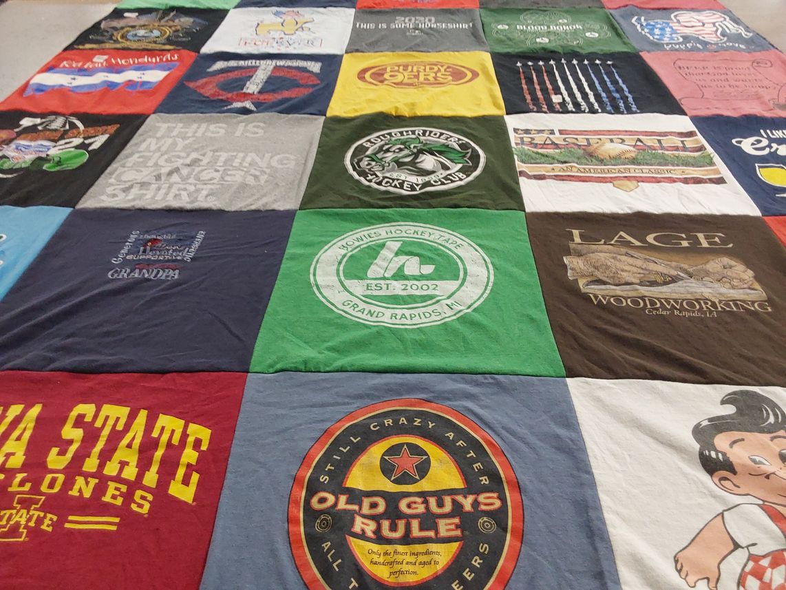 T-shirt quilt from iowa state university by Tom from IA
