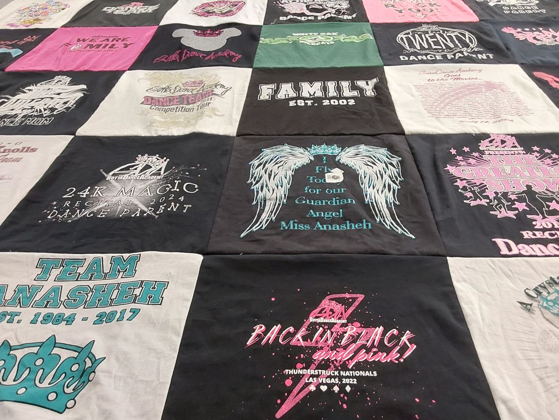 T-shirt quilt featuring team anashek by Suzanne from CA