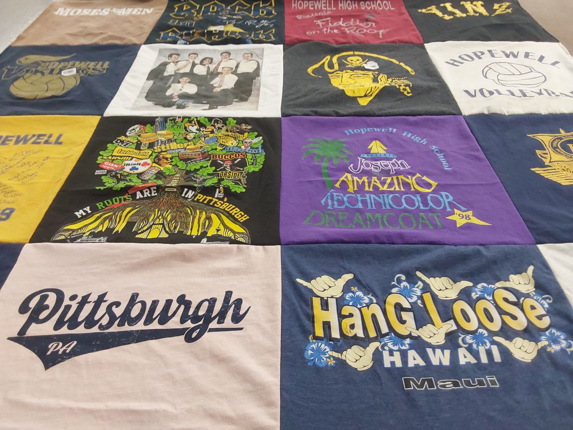 T-shirt quilt from hopewell high school by Joyce from PA