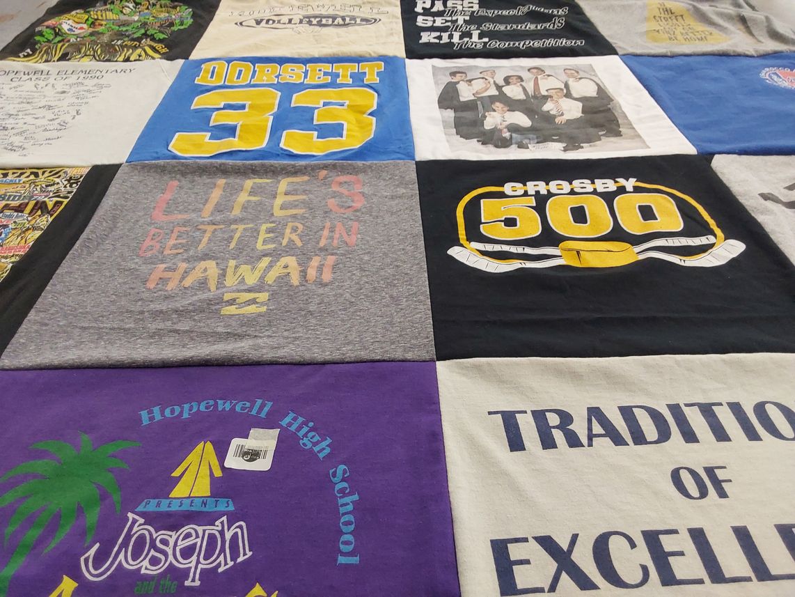 T-shirt quilt from hopewell high school by Joyce from PA