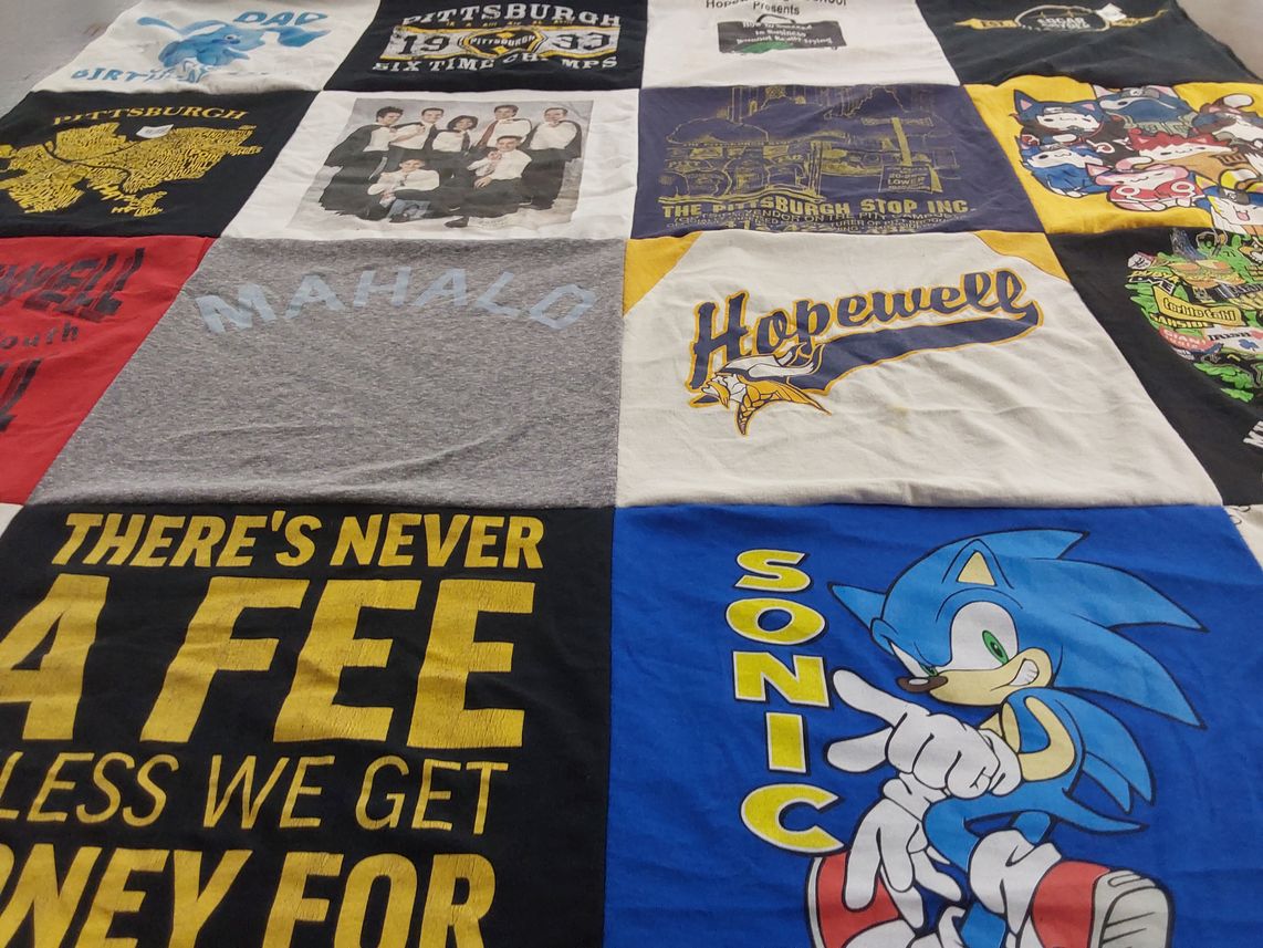 T-shirt quilt from hopewell high school by Joyce from PA