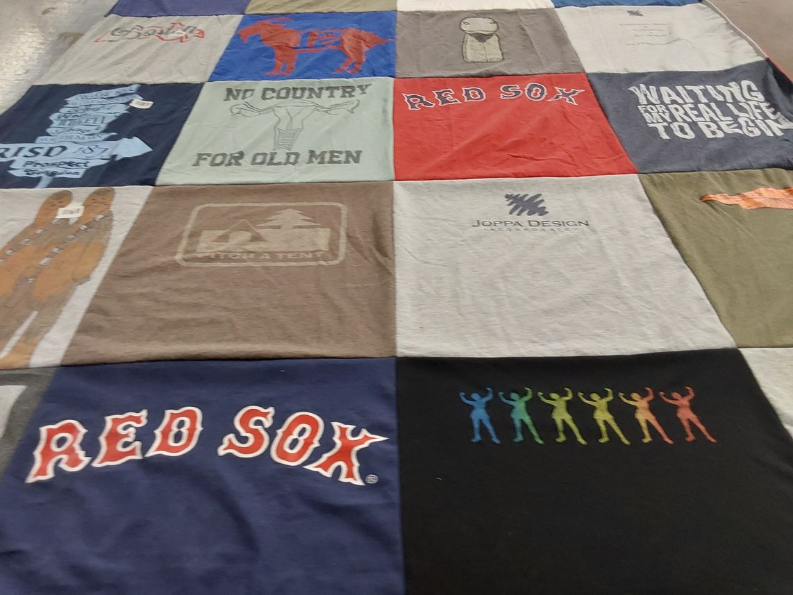 T-shirt quilt featuring boston red sox by Jivonne from MA