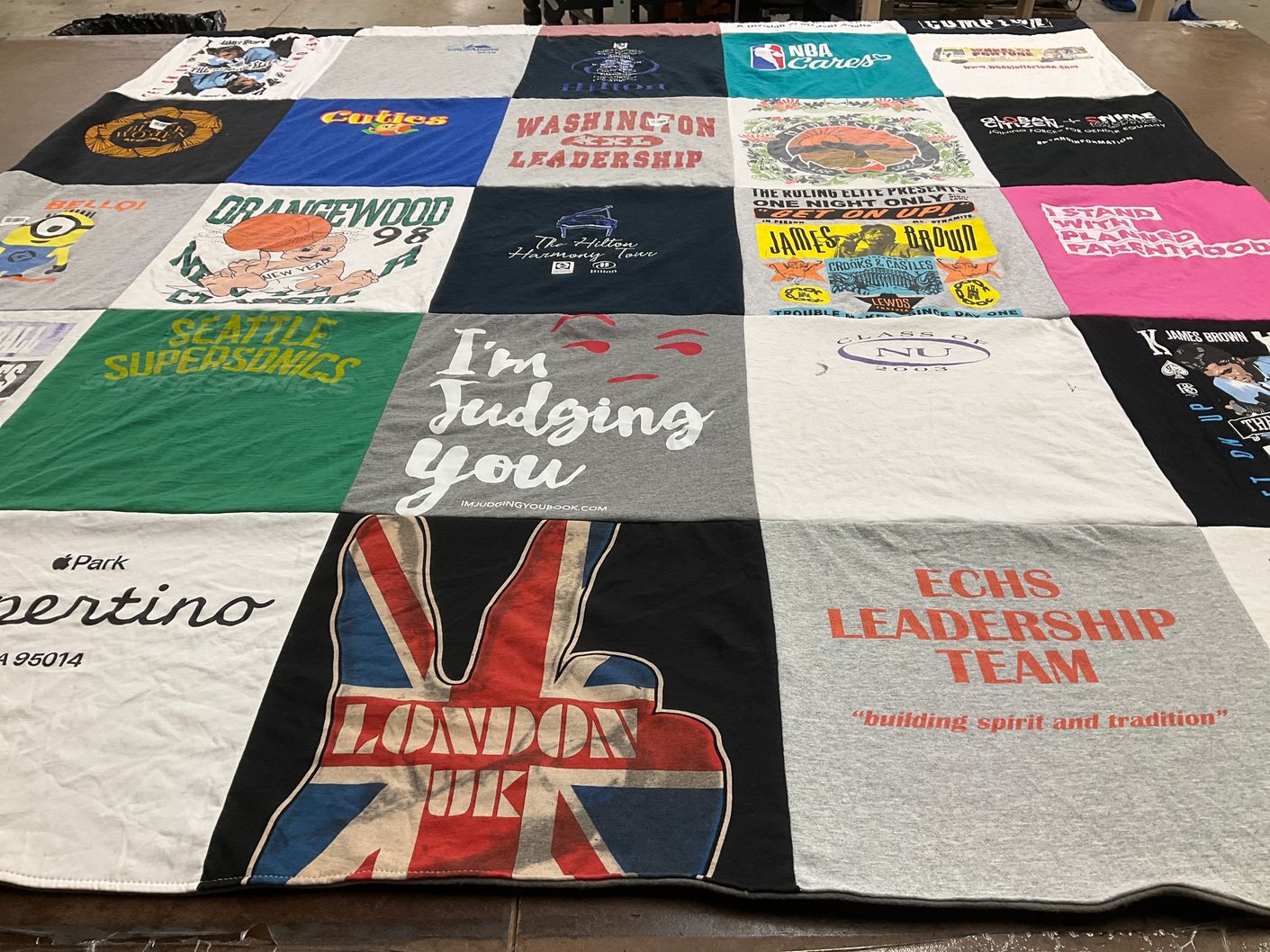 T-shirt quilt featuring seattle supersonics by Erika from CA