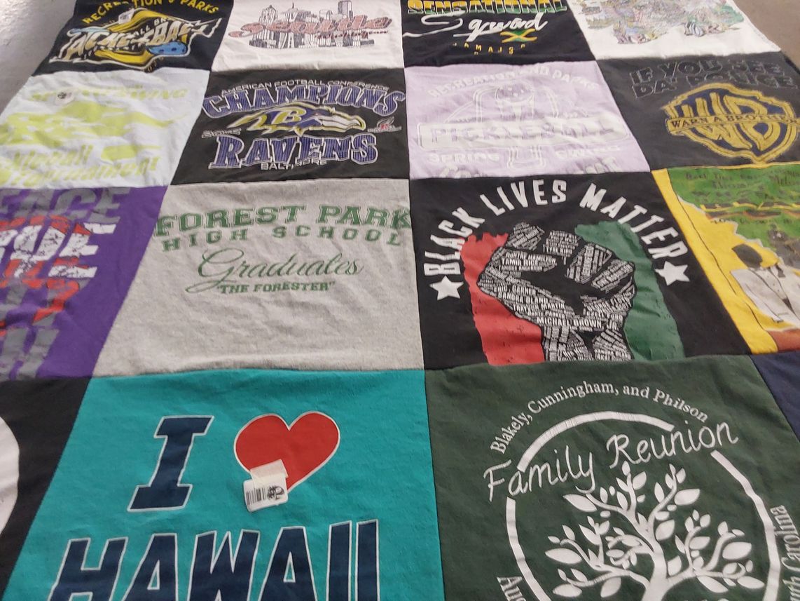 T-shirt quilt featuring baltimore raven by Alonzo from MD