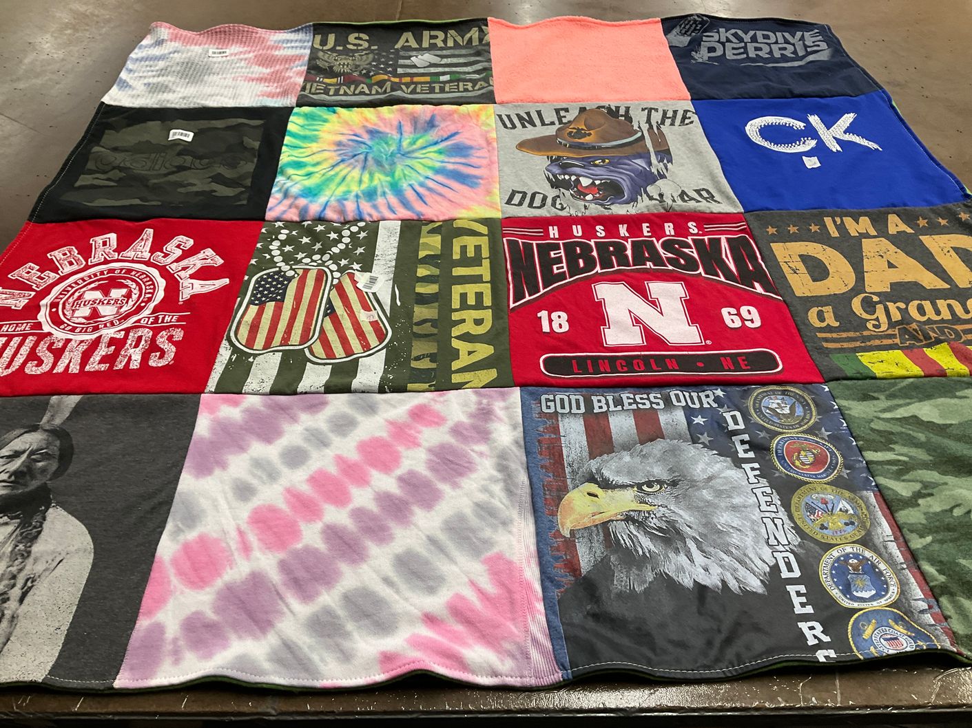T-shirt quilt featuring nebraska cornhuskers by Casie from CA
