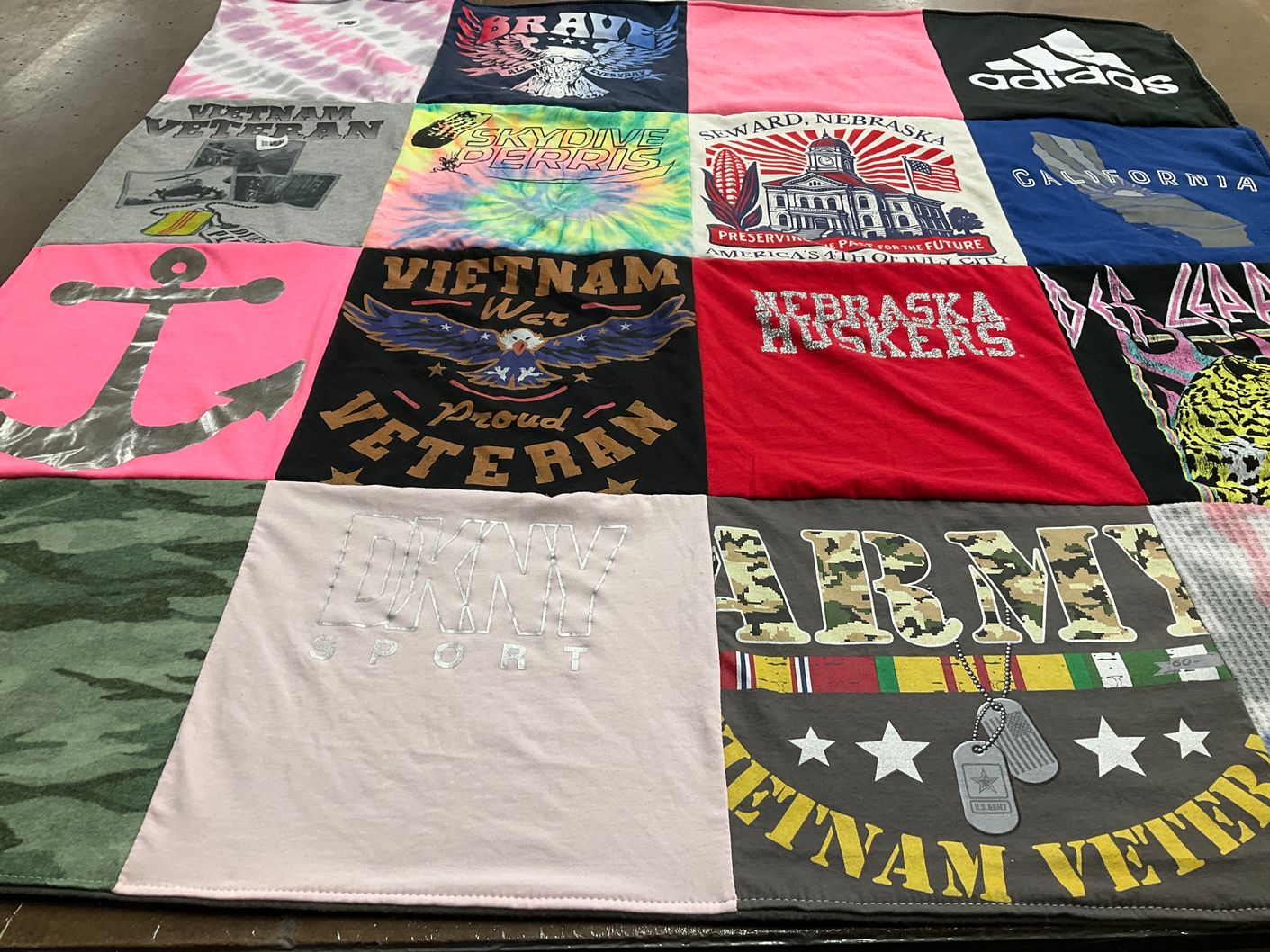 T-shirt quilt from nebraska huskers by Casie from CA