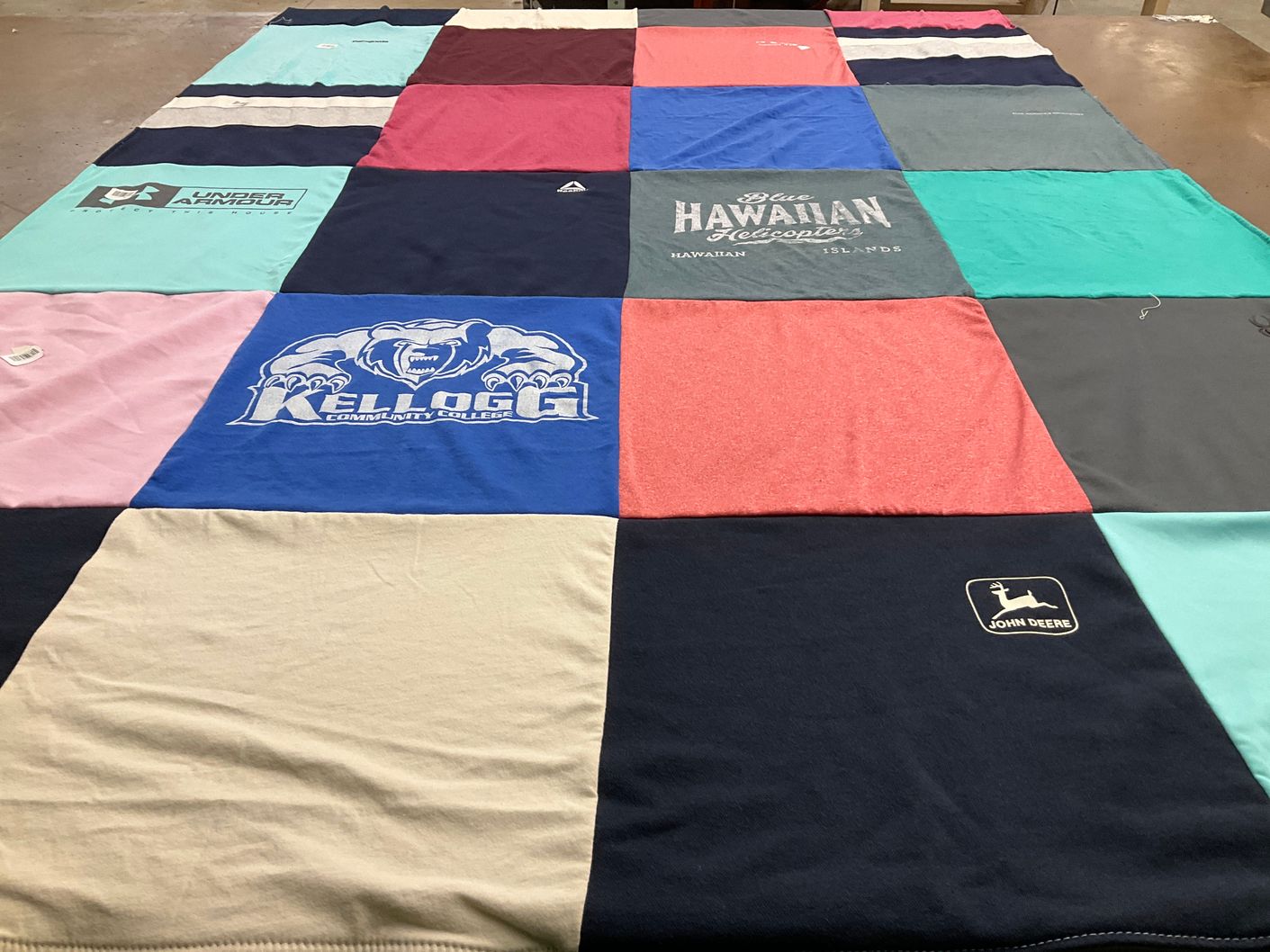 T-shirt quilt from kellogg community college by Teresa from MI