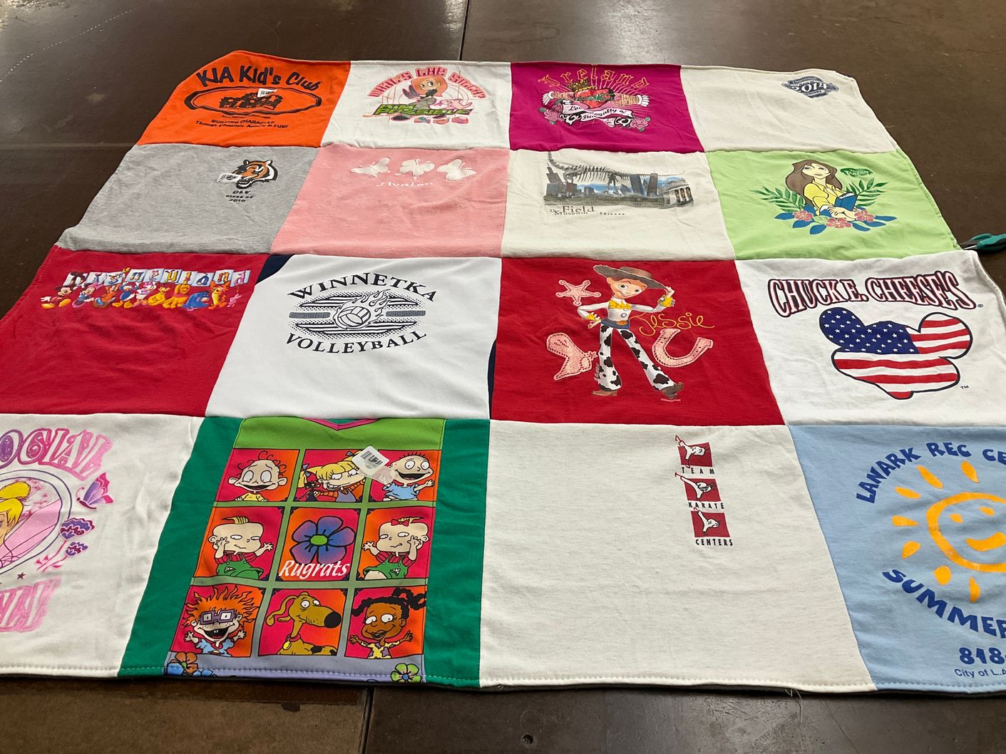 T-shirt quilt with volleyball, children's entertainment themes by Judith from CA