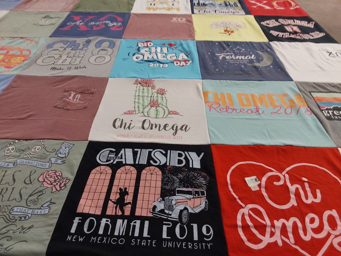 T-shirt quilt from new mexico state university by Kristie from TX