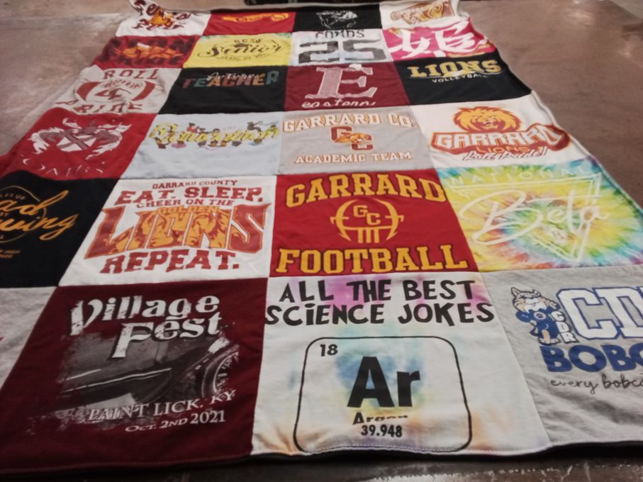 T-shirt quilt featuring garrard lions football by Stephanie from KY