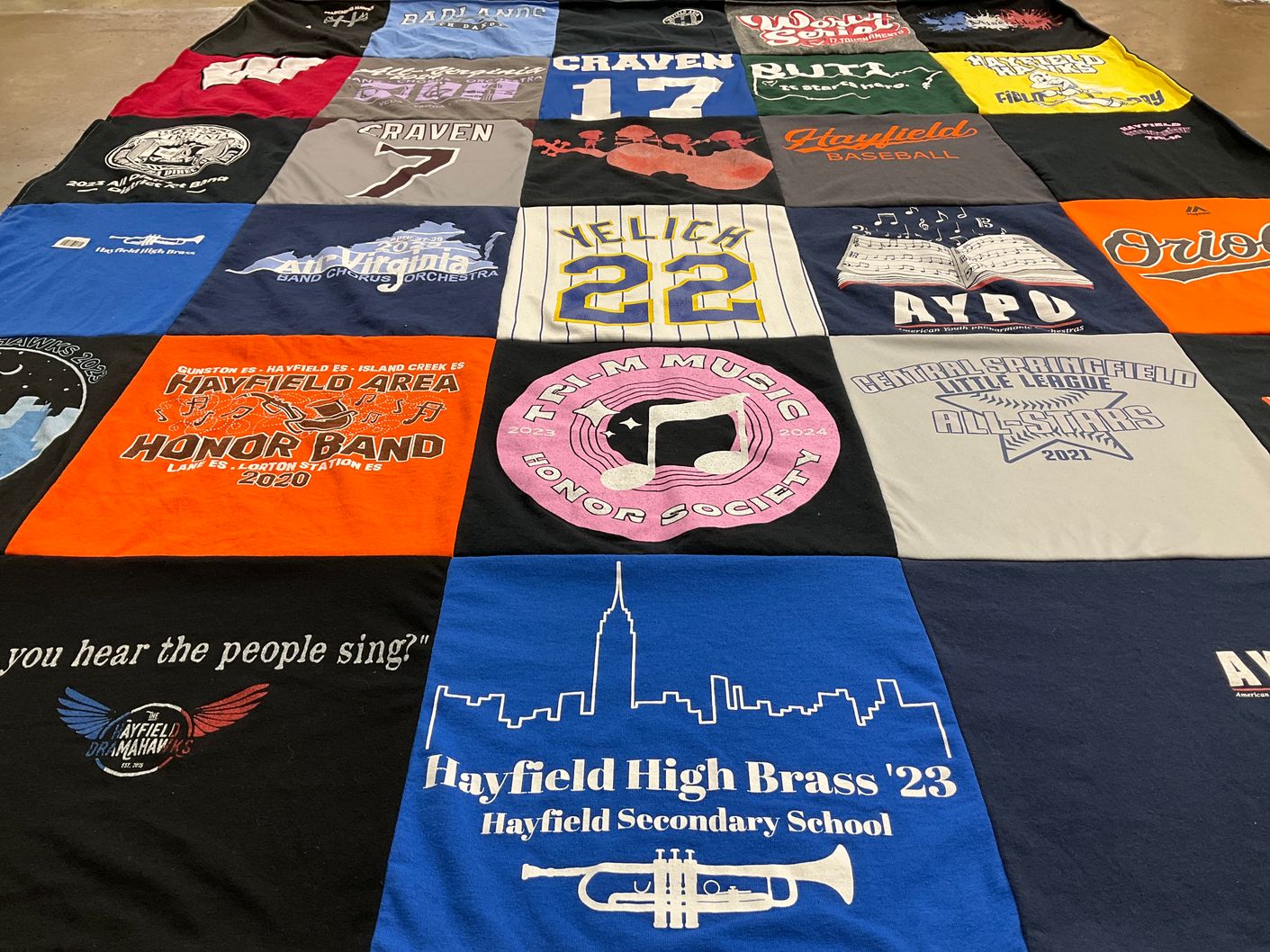 T-shirt quilt featuring haven, honor band by Kendra from VA