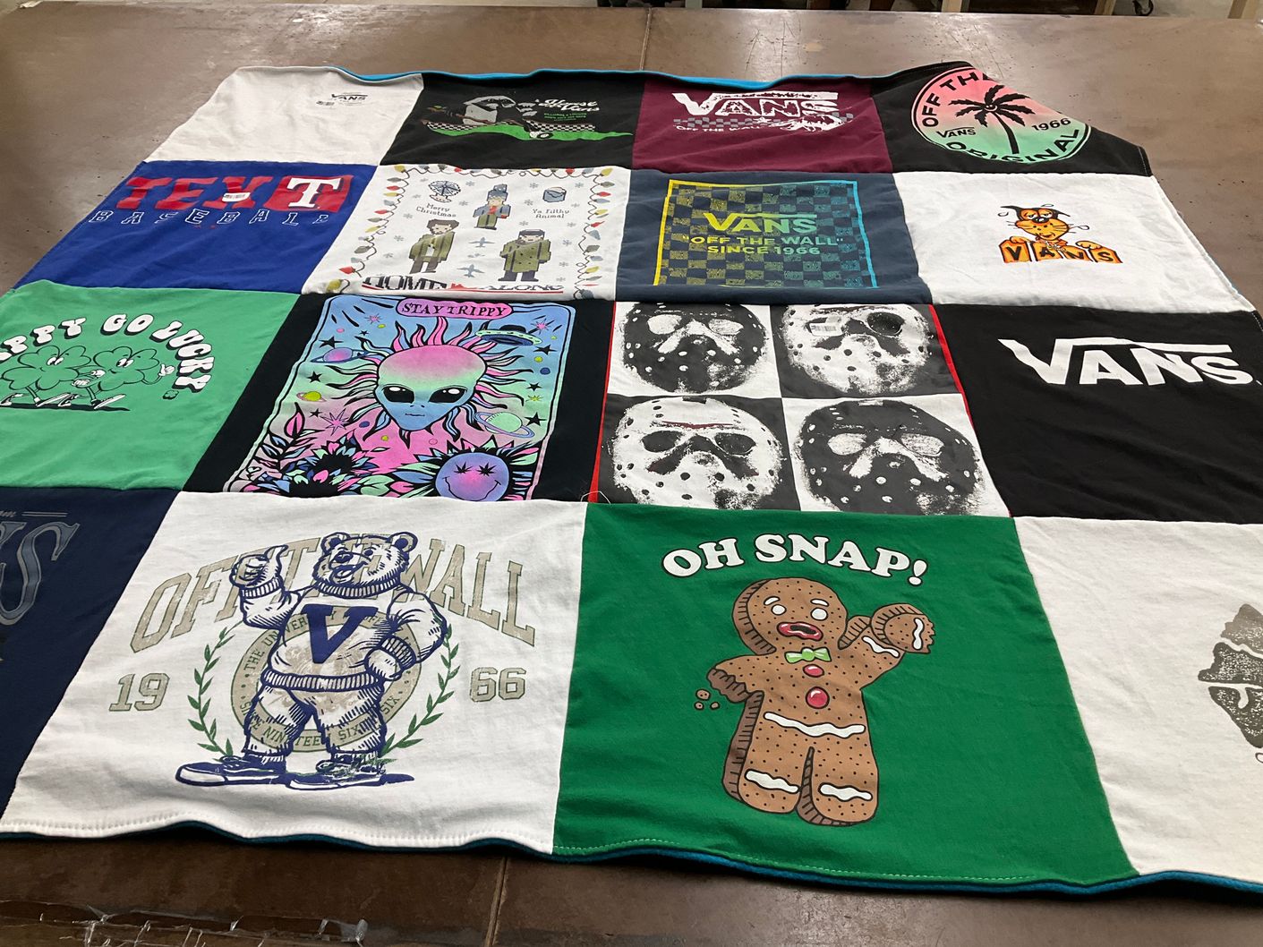 T-shirt quilt with skateboarding, streetwear themes by Sondra from TX