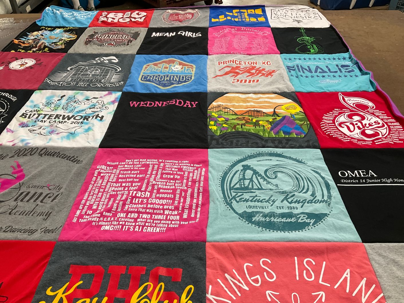 T-shirt quilt from princeton high school by Wendy from OH