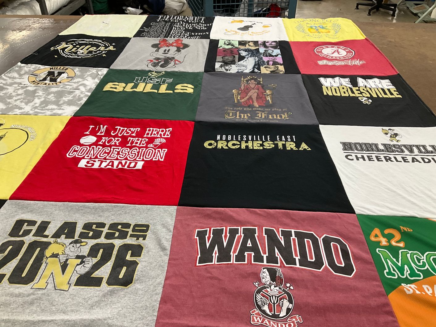 T-shirt quilt from university of south florida, noblesville high school by Brittany from IN