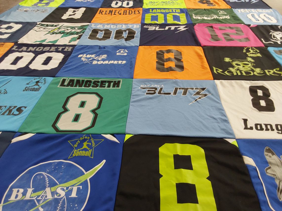 T-shirt quilt featuring bay area blitz by Abagail from TX