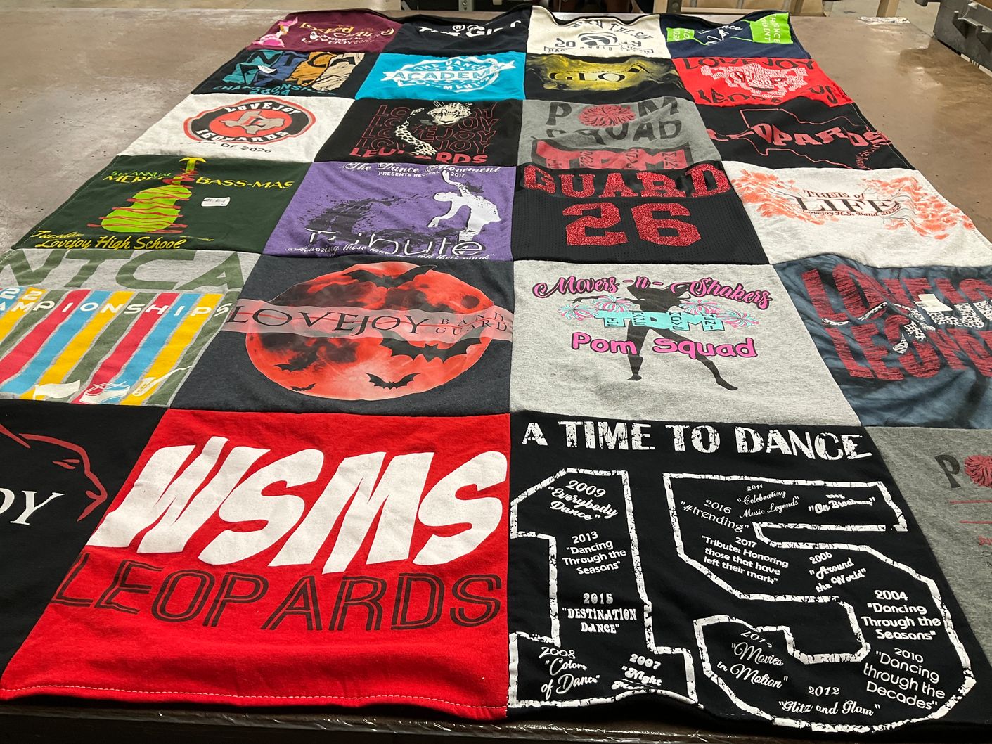 T-shirt quilt from lovejoy high school by kari from TX