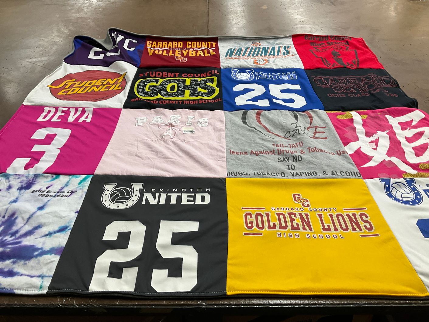 T-shirt quilt featuring lexington united by Stephanie from KY