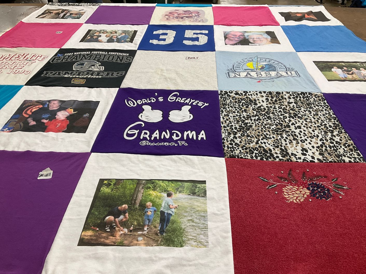 T-shirt quilt featuring ranchers by Tiffany from NC