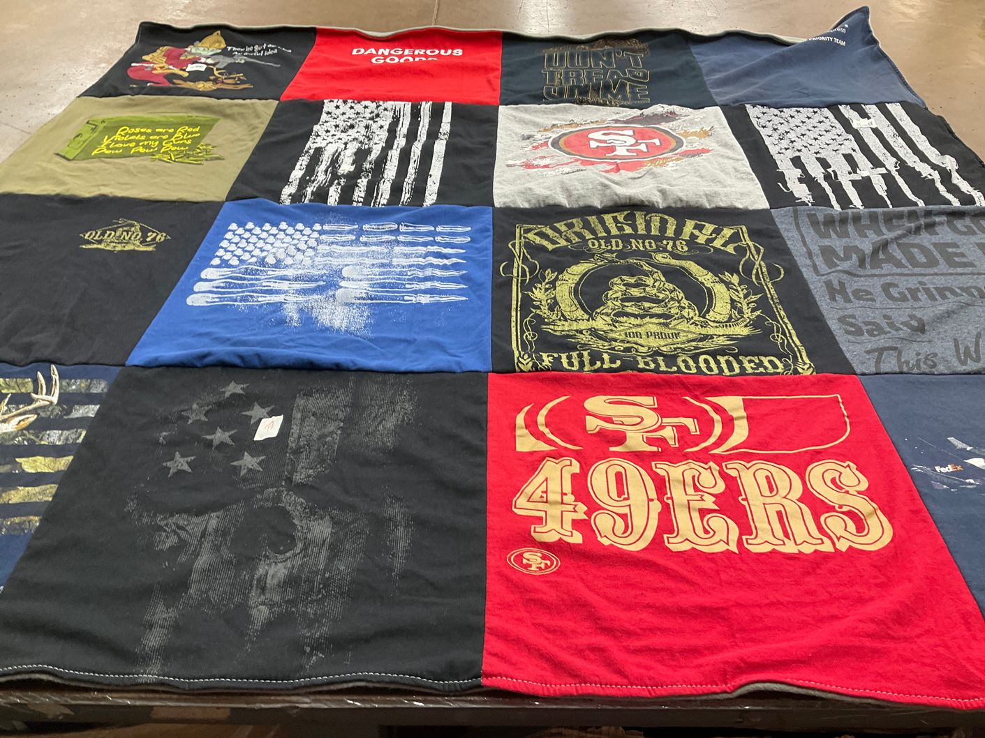 T-shirt quilt featuring san francisco 49ers by Kelly from PA